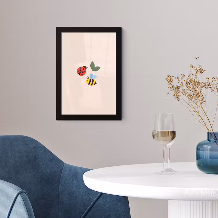 Framed Prints - Insect - Leaf - Nature - Playful - Illustration — 4
