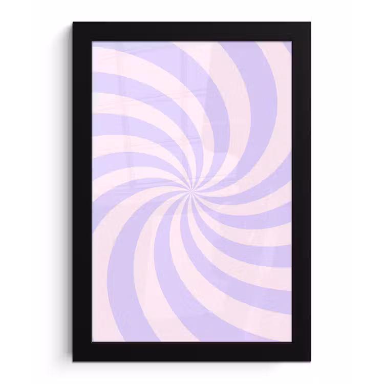 Framed Prints - Pattern - Spiral - Abstract - Modern - Purple-Pink — 1