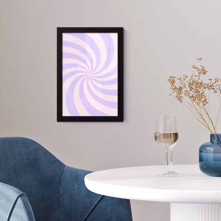 Framed Prints - Pattern - Spiral - Abstract - Modern - Purple-Pink — 4