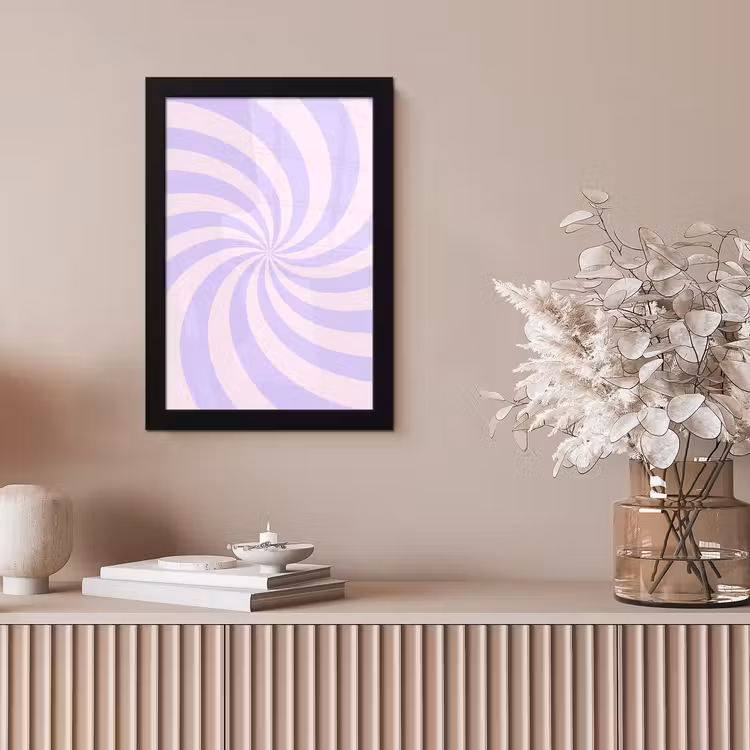 Framed Prints - Pattern - Spiral - Abstract - Modern - Purple-Pink — 5