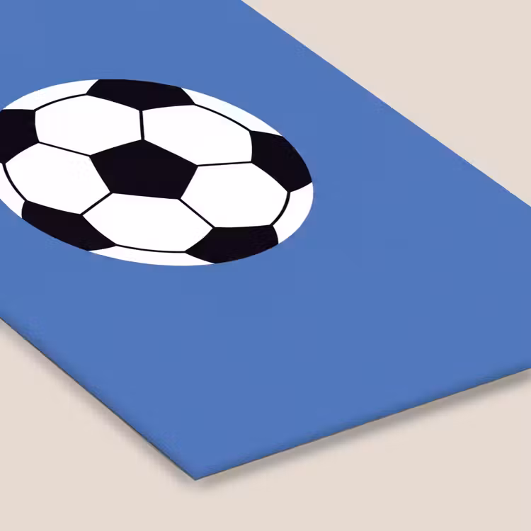 Framed Prints - Soccer - Black and White - Sports - Illustration - Blue — 6
