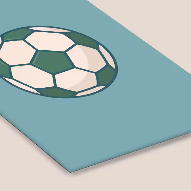Framed Prints - Soccer - Geometric - Sports - Illustration - Blue-green — 6