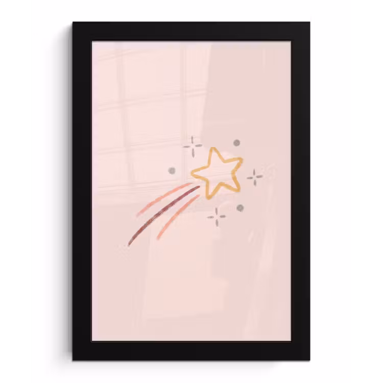 Framed Prints - Star - Falling - Illustration - Pastel — 1