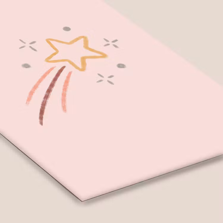 Framed Prints - Star - Falling - Illustration - Pastel — 6