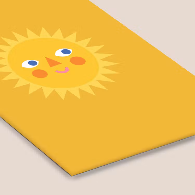 Framed Prints - Sun - Face - Summer - Illustration - Yellow — 6