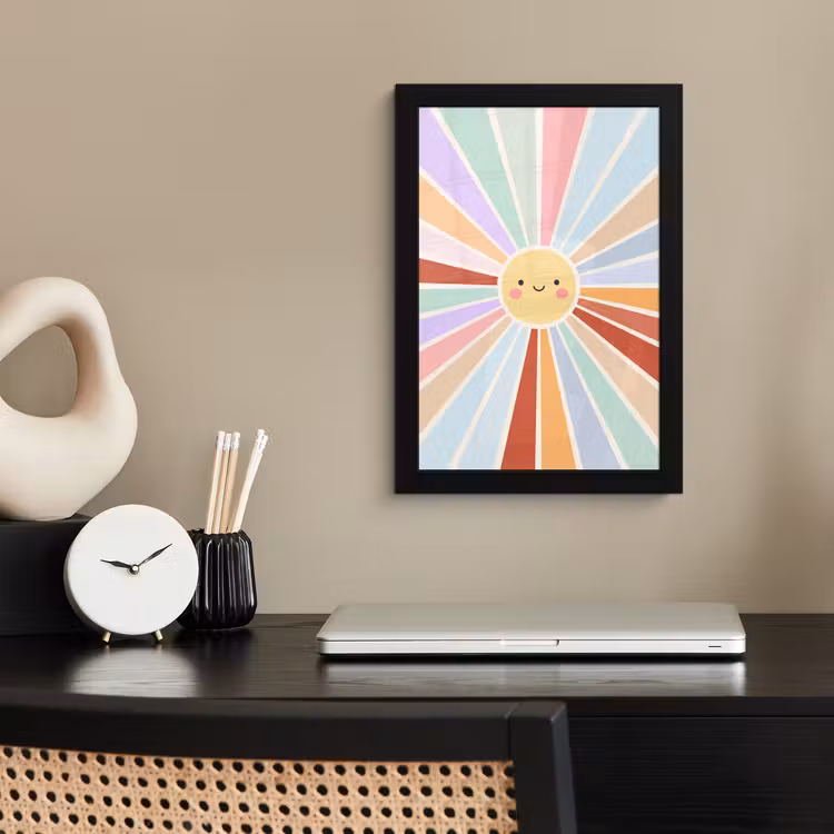 Framed Prints - Sun - Rays - Cheerful - Colorful - Abstract — 2