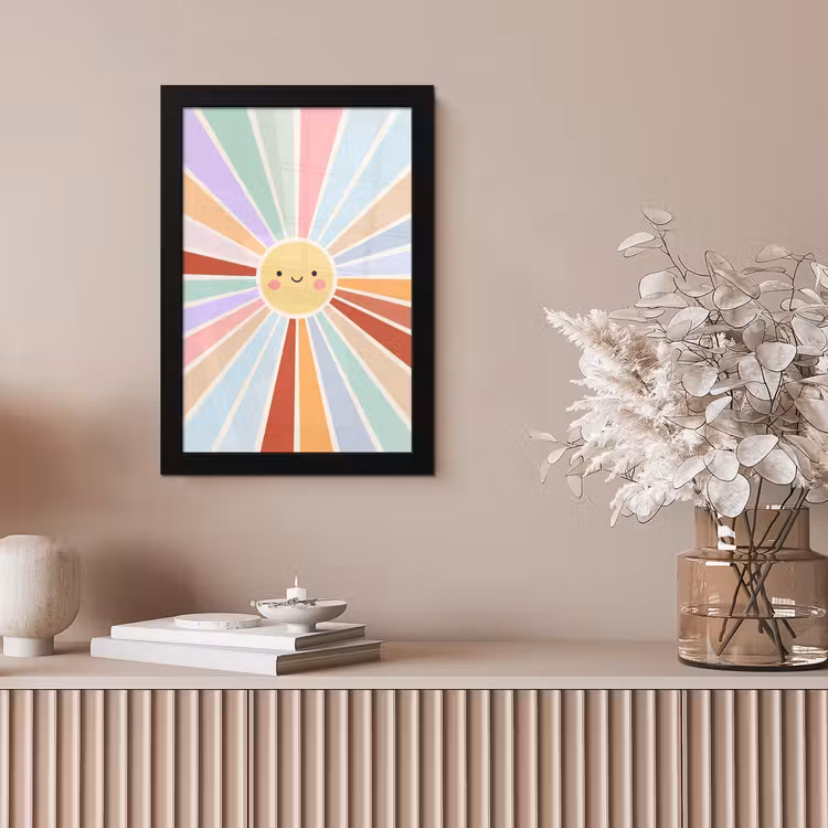Framed Prints - Sun - Rays - Cheerful - Colorful - Abstract — 5