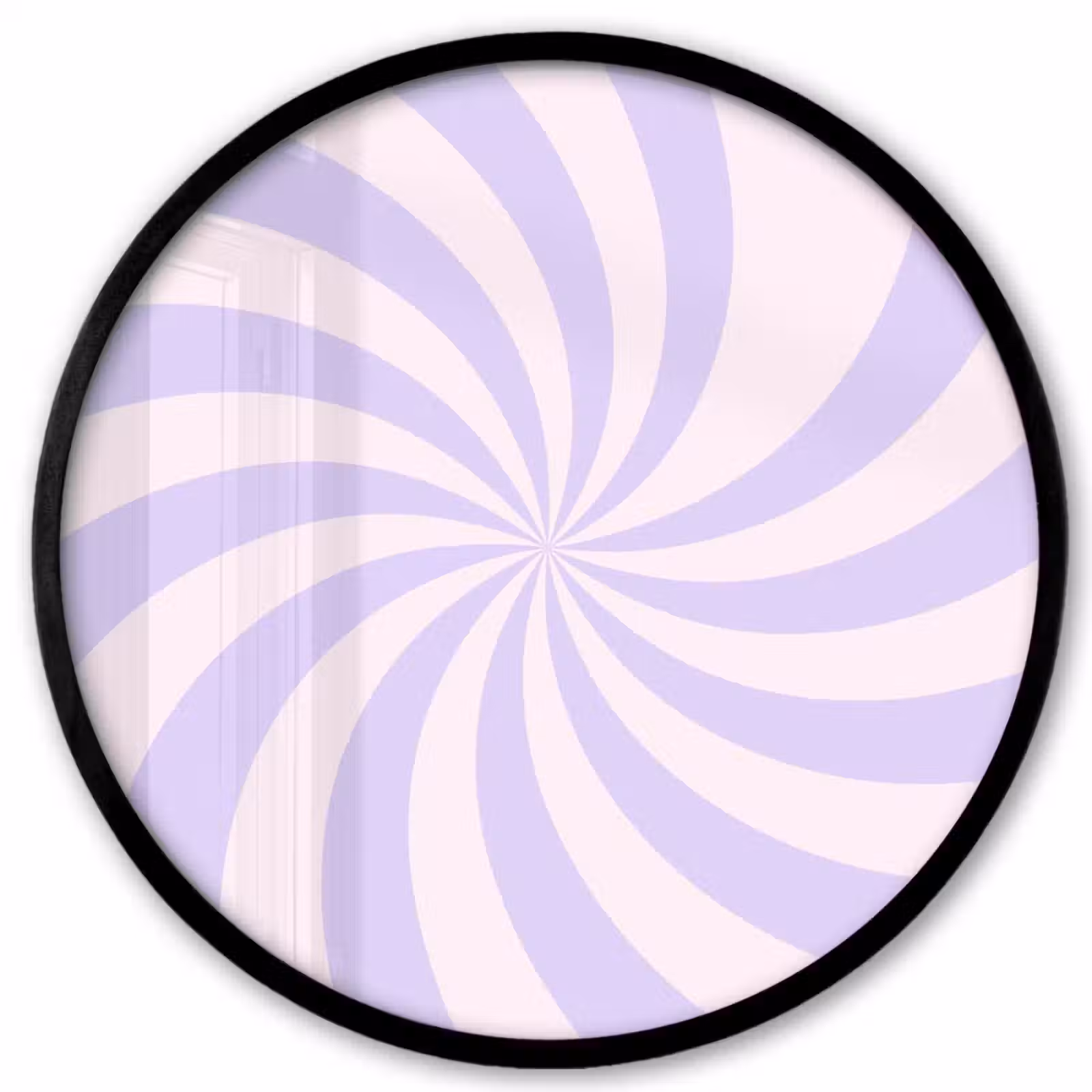 Photo Frame Round - Pattern - Spiral - Abstract - Modern - Purple-Pink — 1