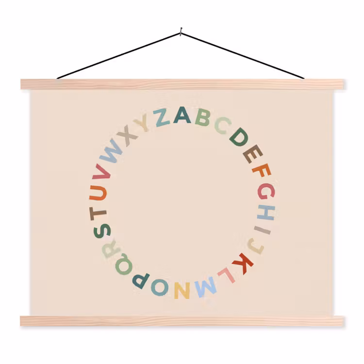 Hanging Poster - Alphabet - Circle - Educational - Playful - Colorful — 1