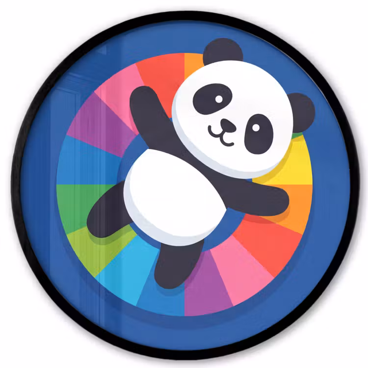 Photo Frame Round - Animals - Cartoon - Colorful - Modern - Playful — 1