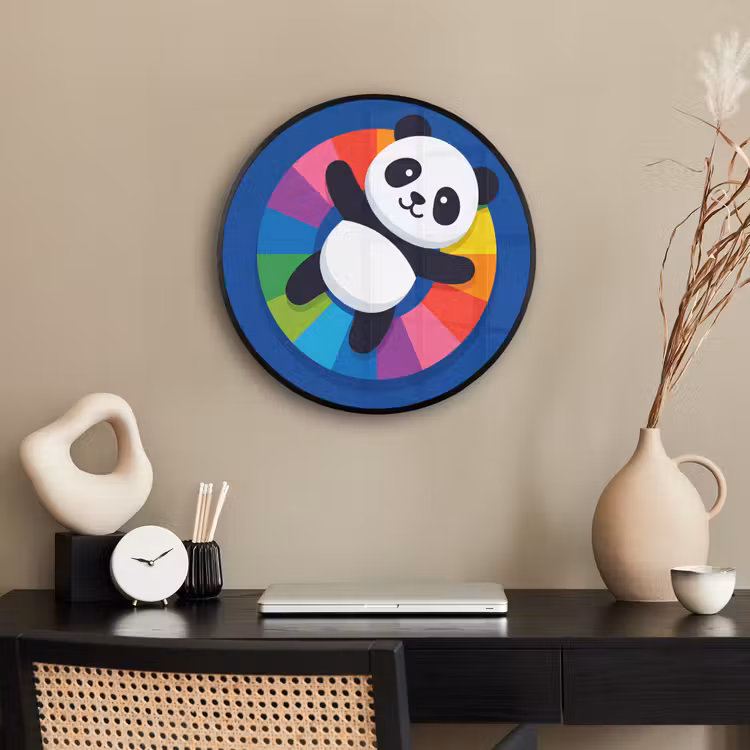 Photo Frame Round - Animals - Cartoon - Colorful - Modern - Playful — 2