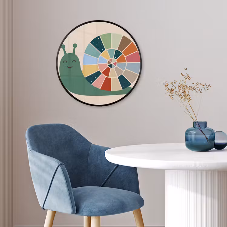 Photo Frame Round - Animals - Snail - Colorful - Illustration — 3