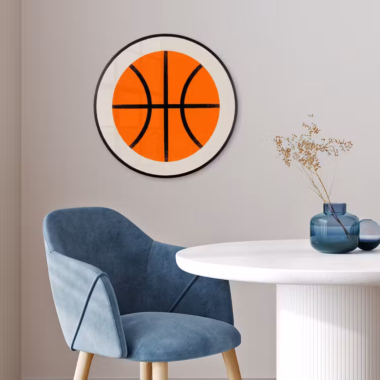 Photo Frame Round - Basketball - Ball - Sports - Illustration - Orange — 3
