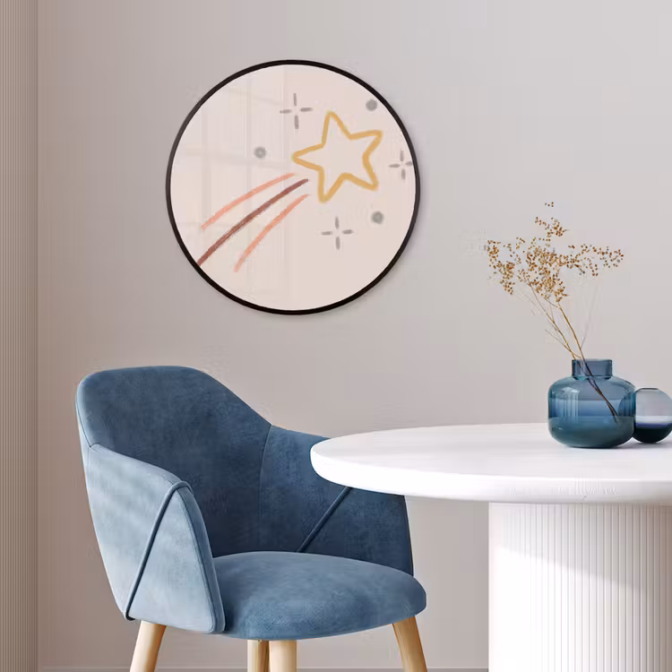 Photo Frame Round - Star - Falling - Illustration - Pastel — 3