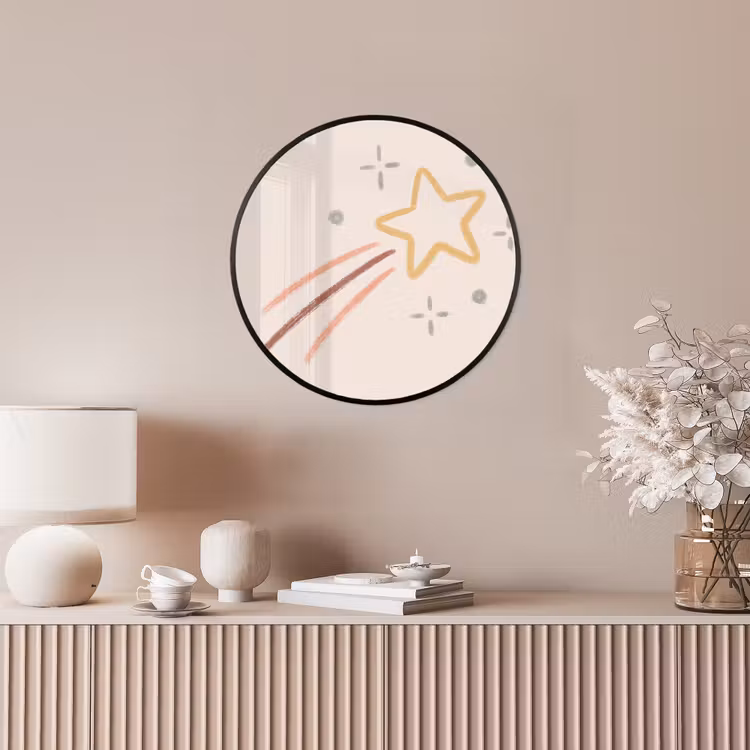 Photo Frame Round - Star - Falling - Illustration - Pastel — 4