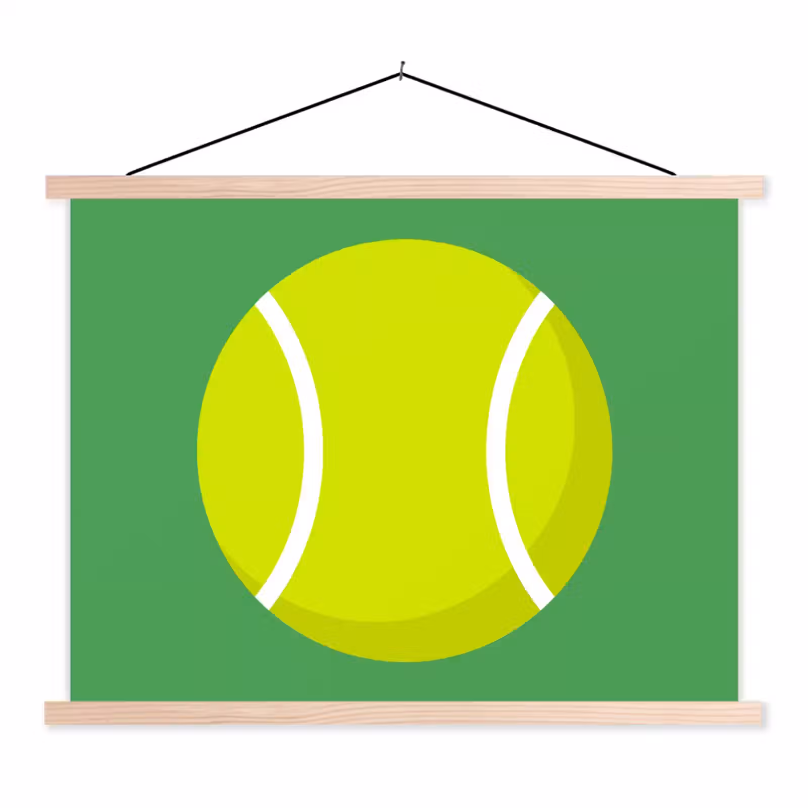 Hanging Poster - Ball - Yellow - Sports - Green - Illustration — 1