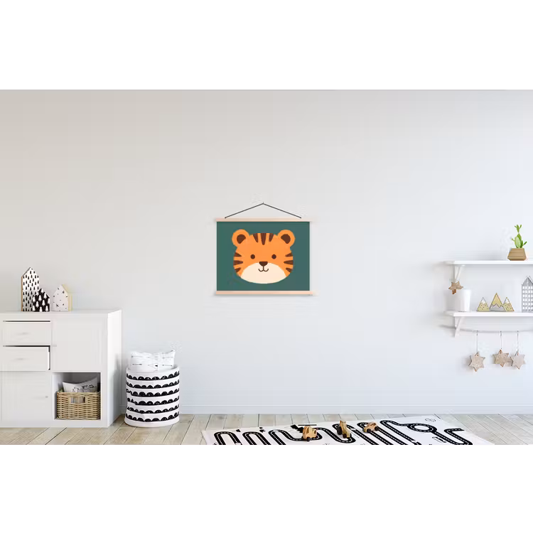 Hanging Poster - Animals - Head - Orange - Illustration - Modern — 3