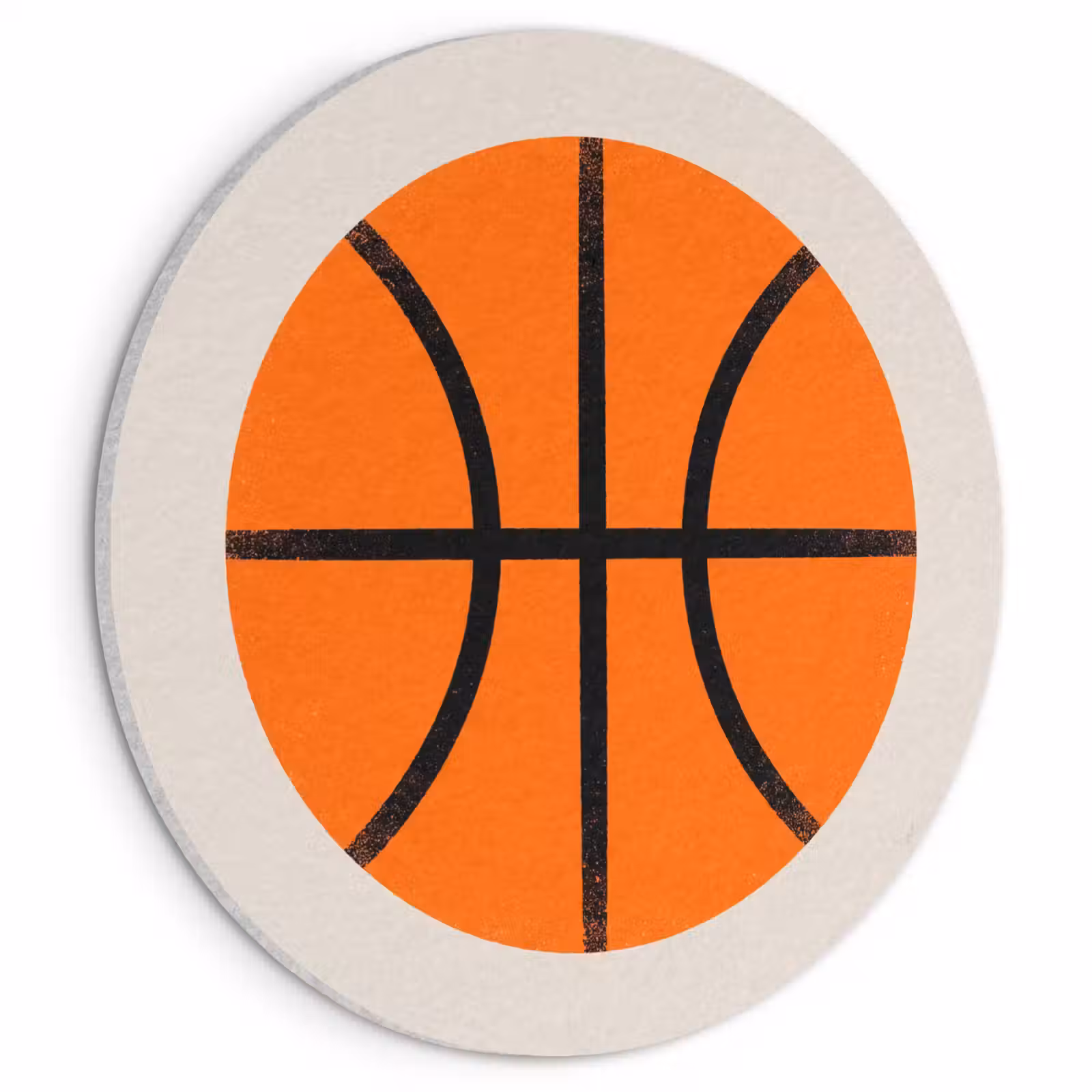 Acoustic painting round - Basketball - Ball - Sports - Illustration - Orange — 1