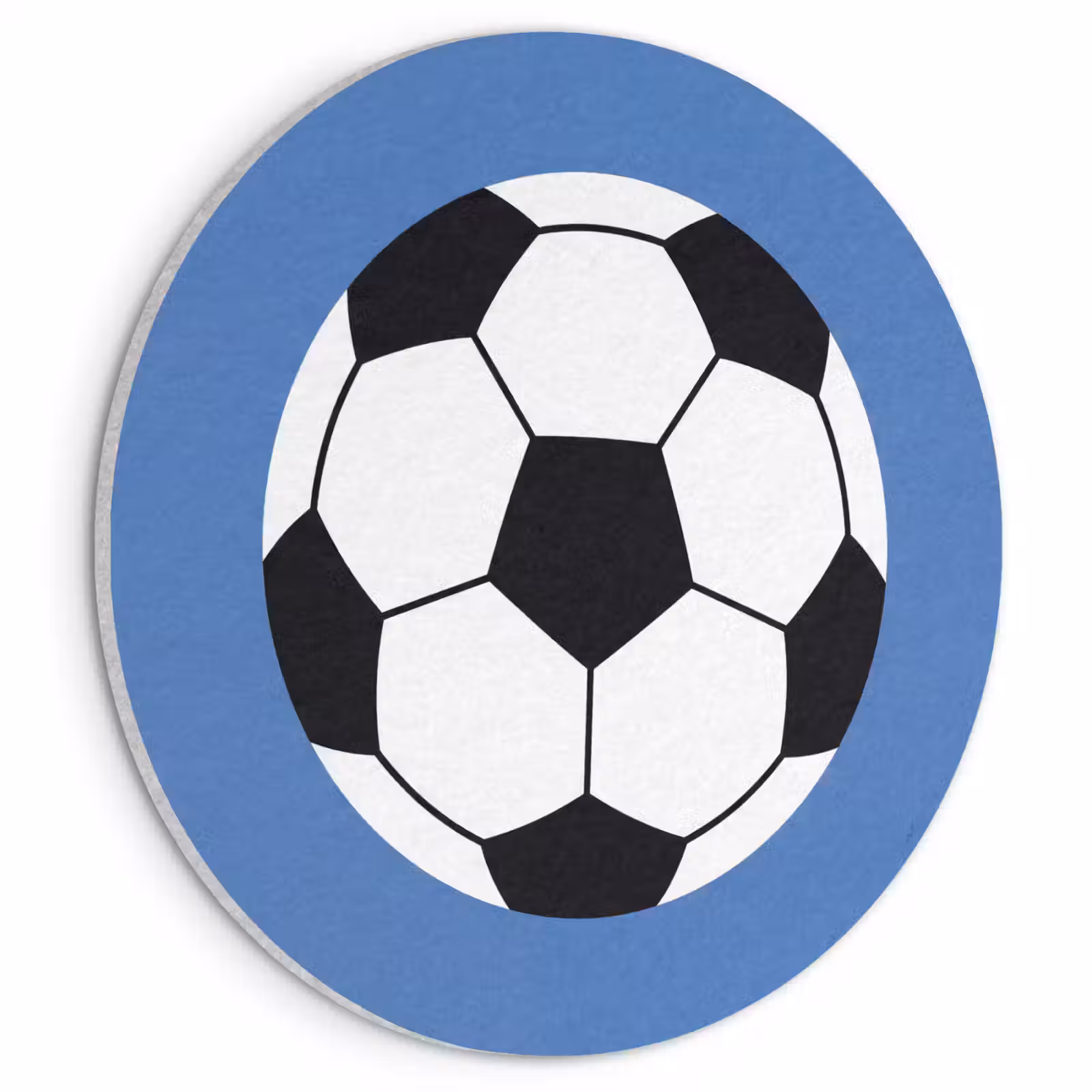 Acoustic painting round - Soccer - Black and White - Sports - Illustration - Blue — 1