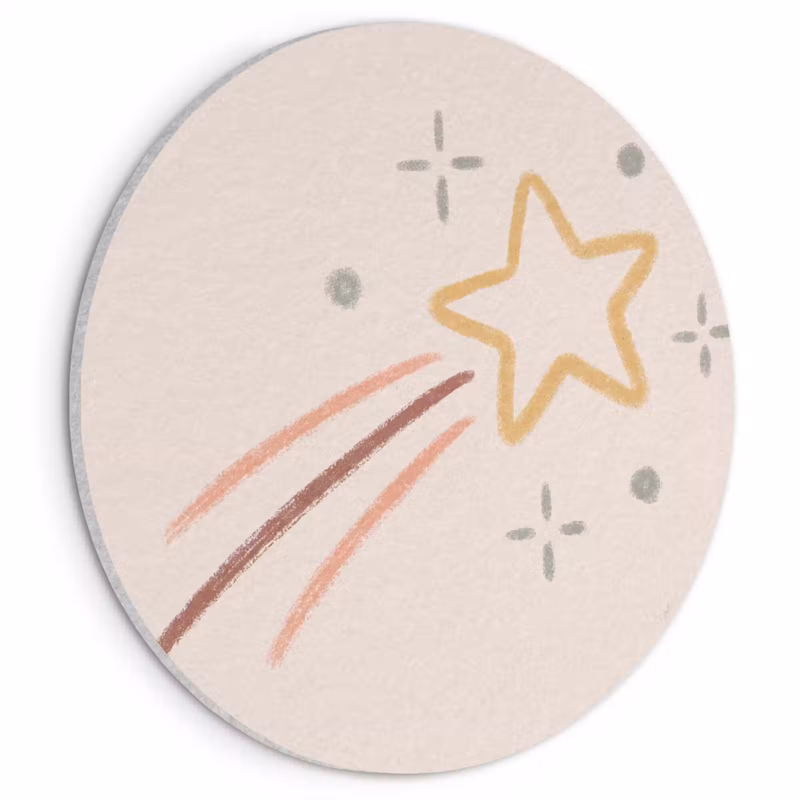 Acoustic painting round - Star - Falling - Illustration - Pastel — 1