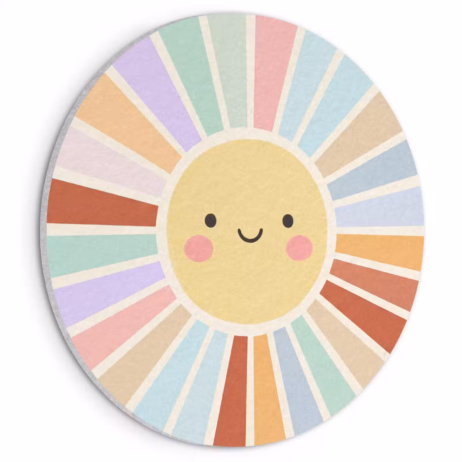 Acoustic painting round - Sun - Rays - Cheerful - Colorful - Abstract — 1