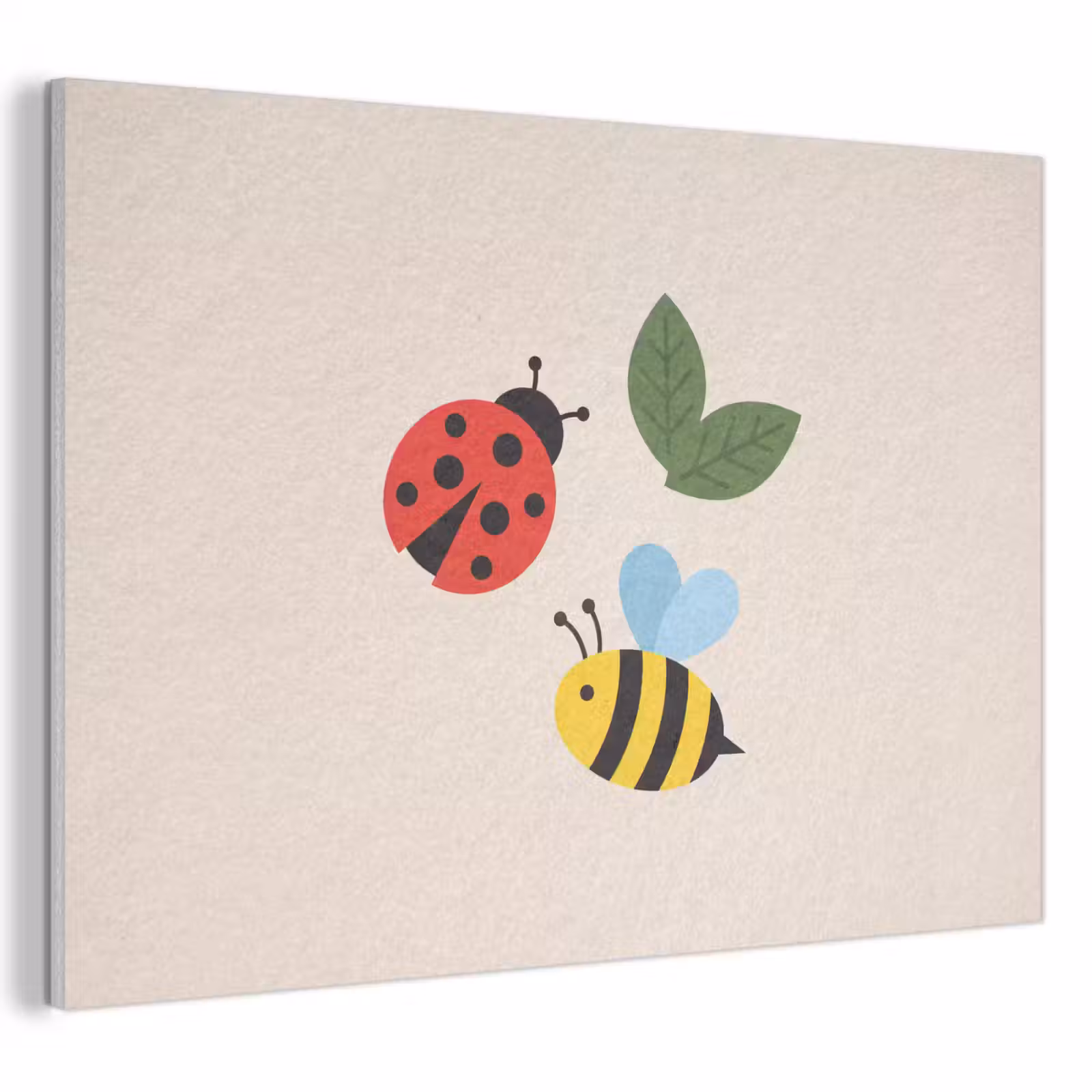 Acoustic Panel - Insect - Leaf - Nature - Playful - Illustration — 1
