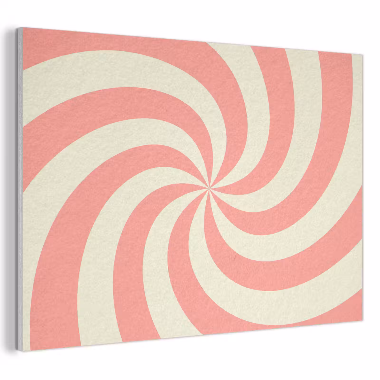 Acoustic Panel - Spiral - Pattern - Abstract - Pink - Beige — 1