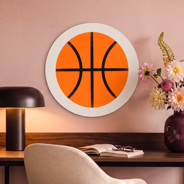Acoustic painting round - Basketball - Ball - Sports - Illustration - Orange — 2