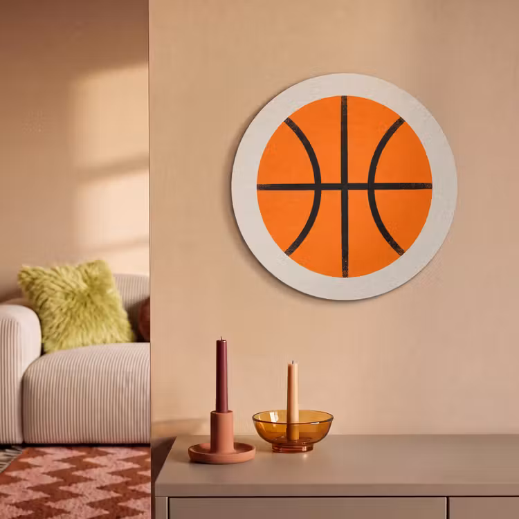 Acoustic painting round - Basketball - Ball - Sports - Illustration - Orange — 3