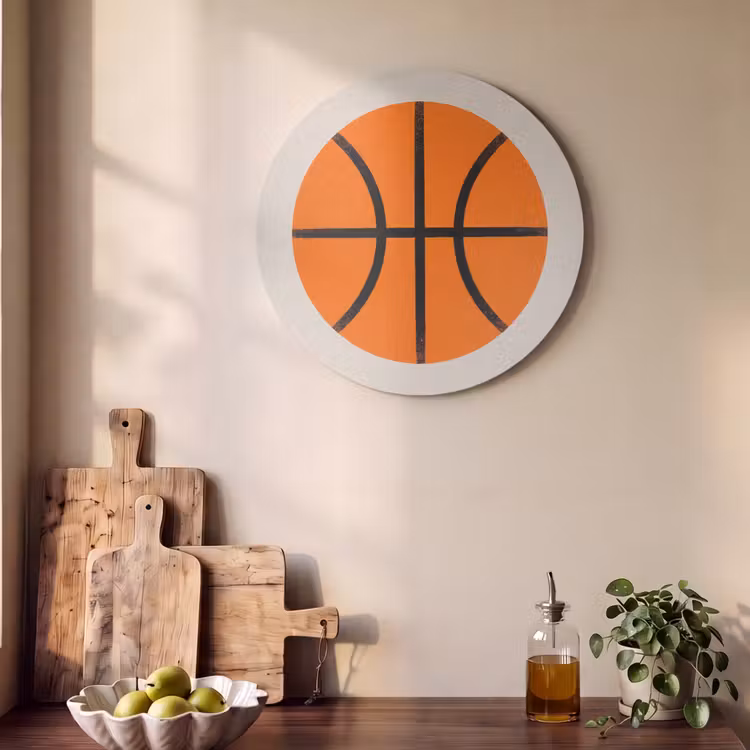 Acoustic painting round - Basketball - Ball - Sports - Illustration - Orange — 4