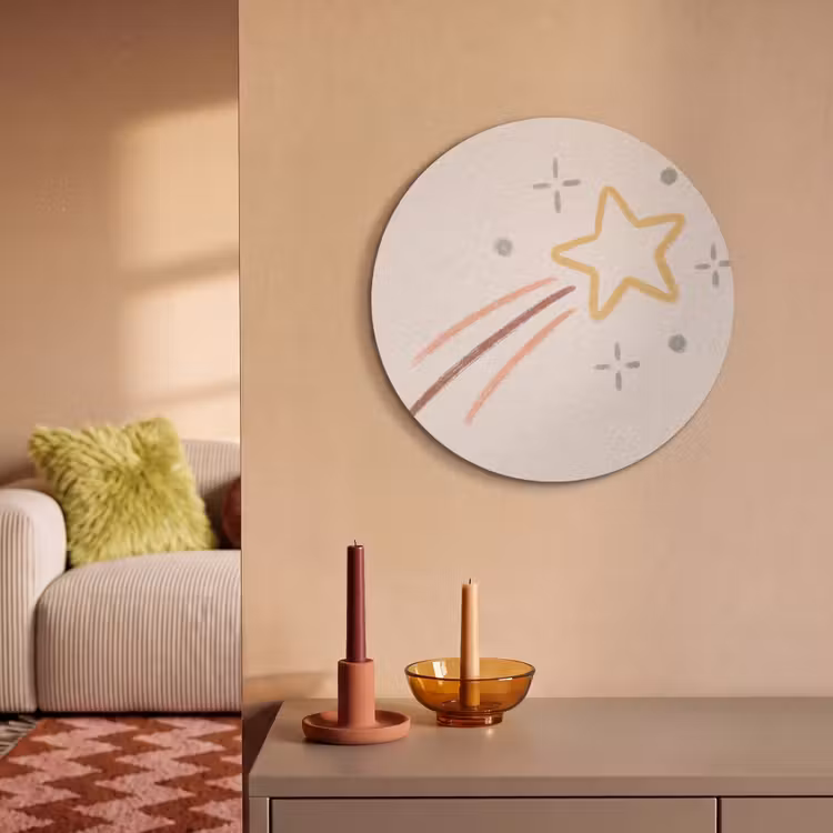 Acoustic painting round - Star - Falling - Illustration - Pastel — 3