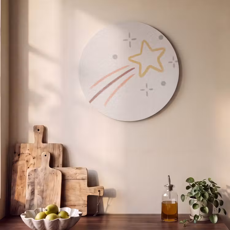 Acoustic painting round - Star - Falling - Illustration - Pastel — 4