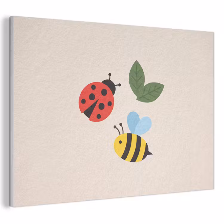 Acoustic Panel - Insect - Leaf - Nature - Playful - Illustration — 1