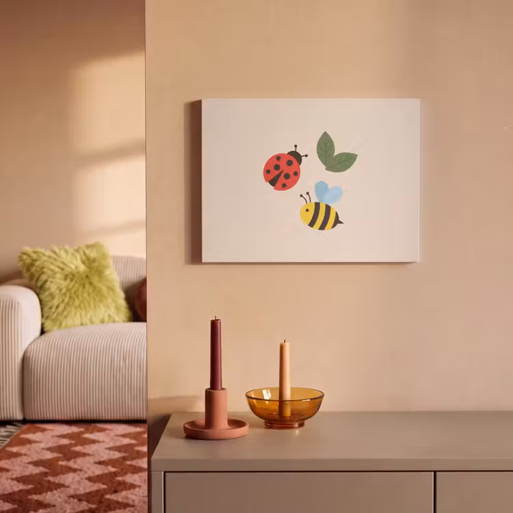 Acoustic Panel - Insect - Leaf - Nature - Playful - Illustration — 2