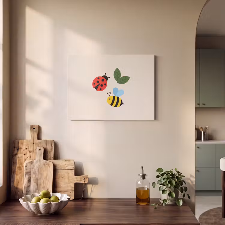Acoustic Panel - Insect - Leaf - Nature - Playful - Illustration — 3