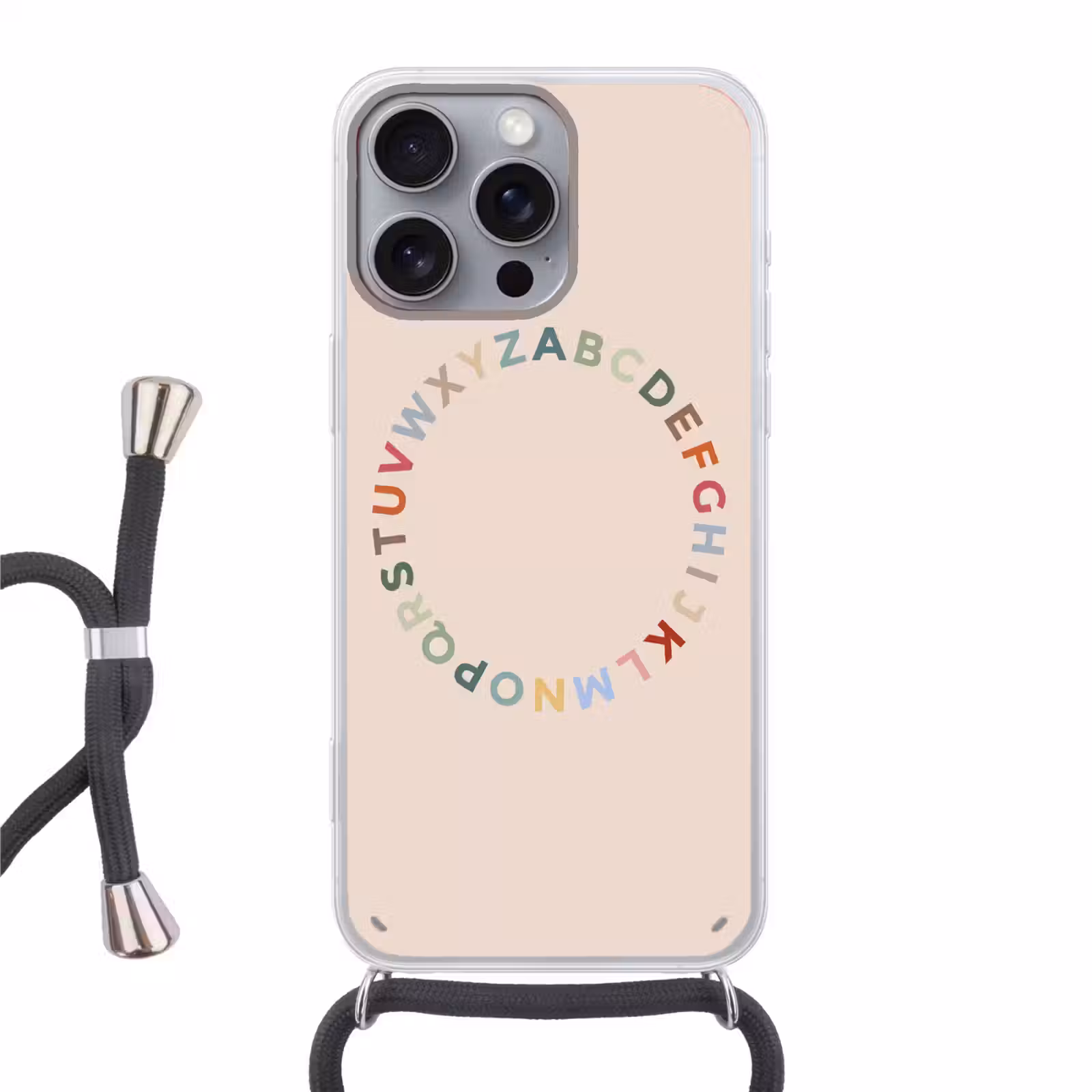 Phone case crossbody - Alphabet - Circle - Educational - Playful - Colorful — 1
