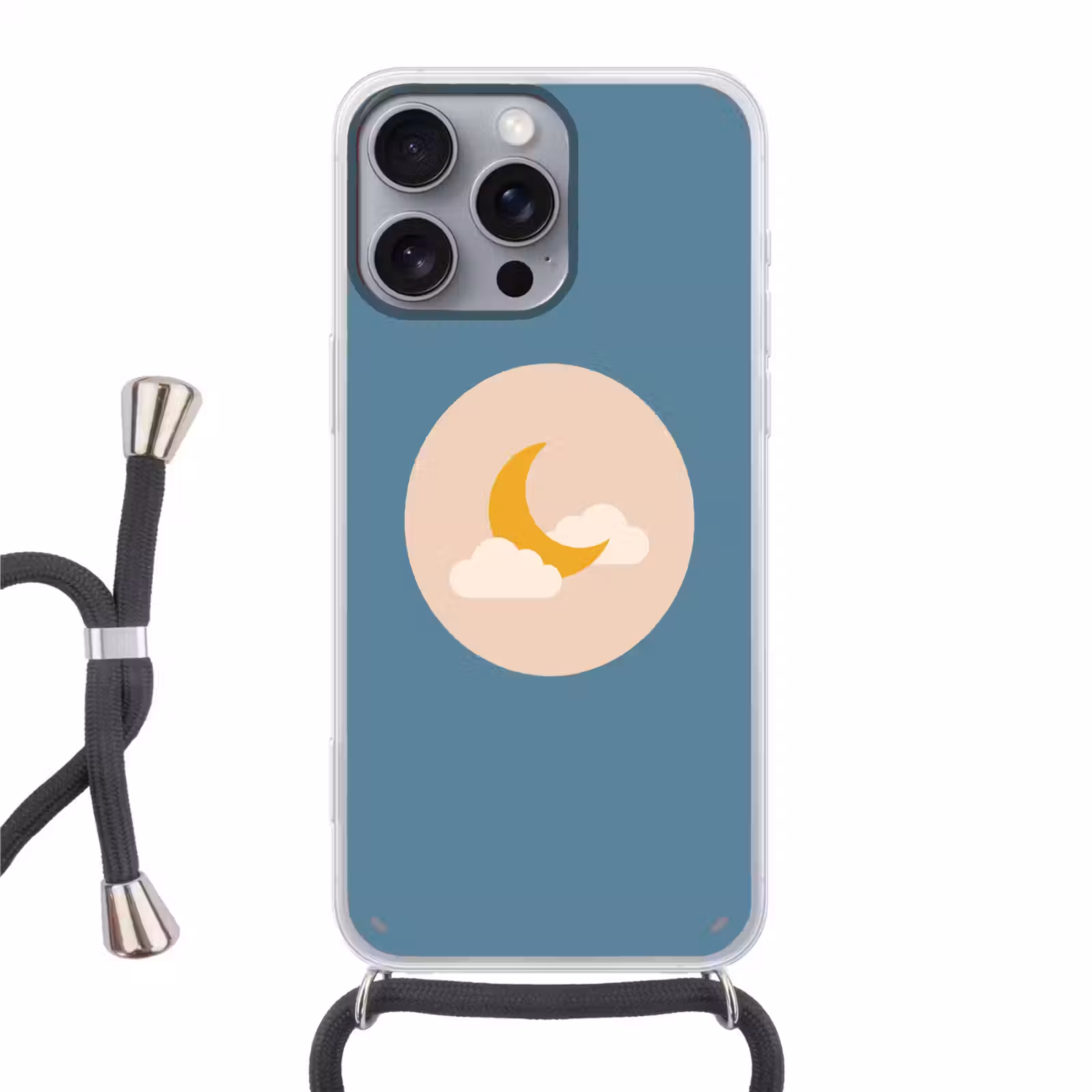 Phone case crossbody - Moon - Clouds - Nature - Abstract - Yellow — 1