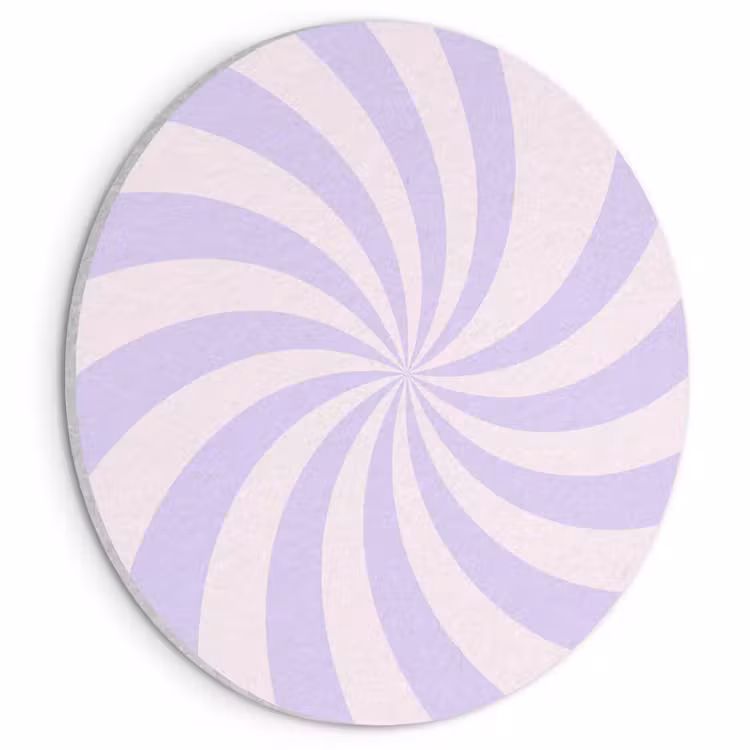 Acoustic painting round - Pattern - Spiral - Abstract - Modern - Purple-Pink — 1