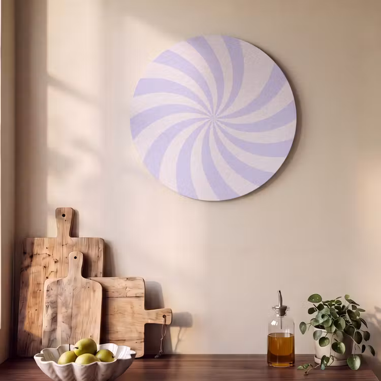 Acoustic painting round - Pattern - Spiral - Abstract - Modern - Purple-Pink — 4