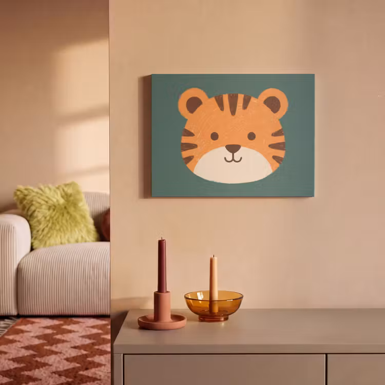 Acoustic Panel - Animals - Head - Orange - Illustration - Modern — 2