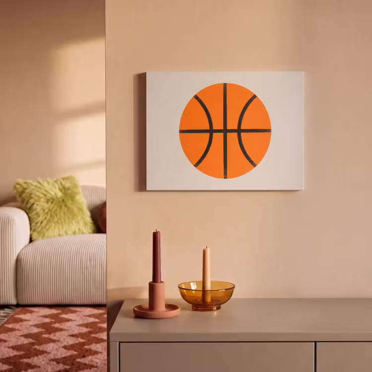 Acoustic Panel - Basketball - Ball - Sports - Illustration - Orange — 2