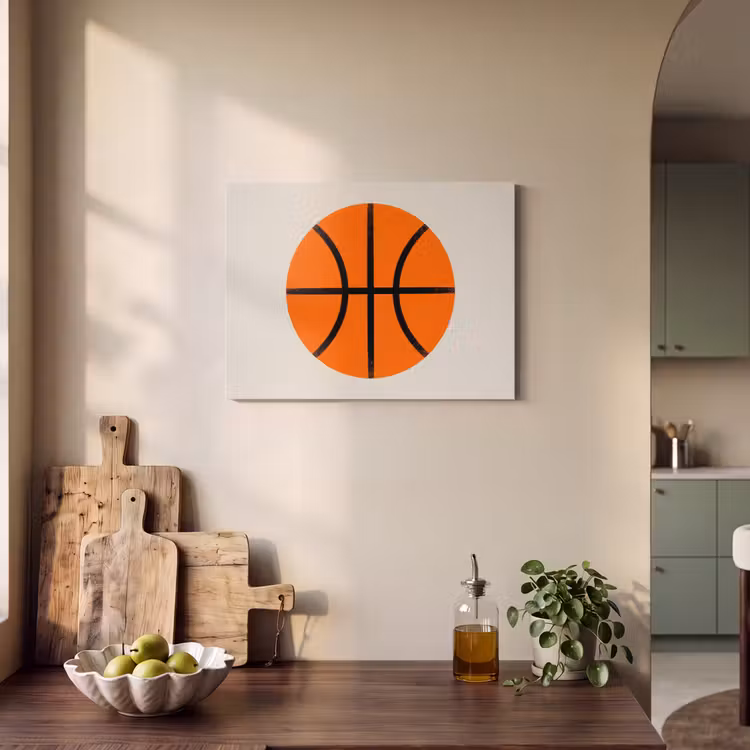 Acoustic Panel - Basketball - Ball - Sports - Illustration - Orange — 3