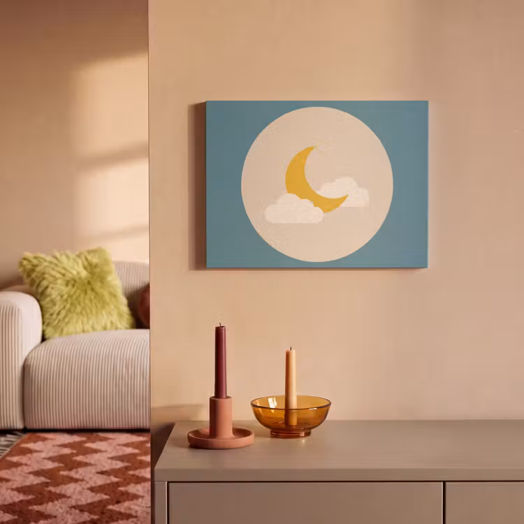 Acoustic Panel - Moon - Clouds - Nature - Abstract - Yellow — 2