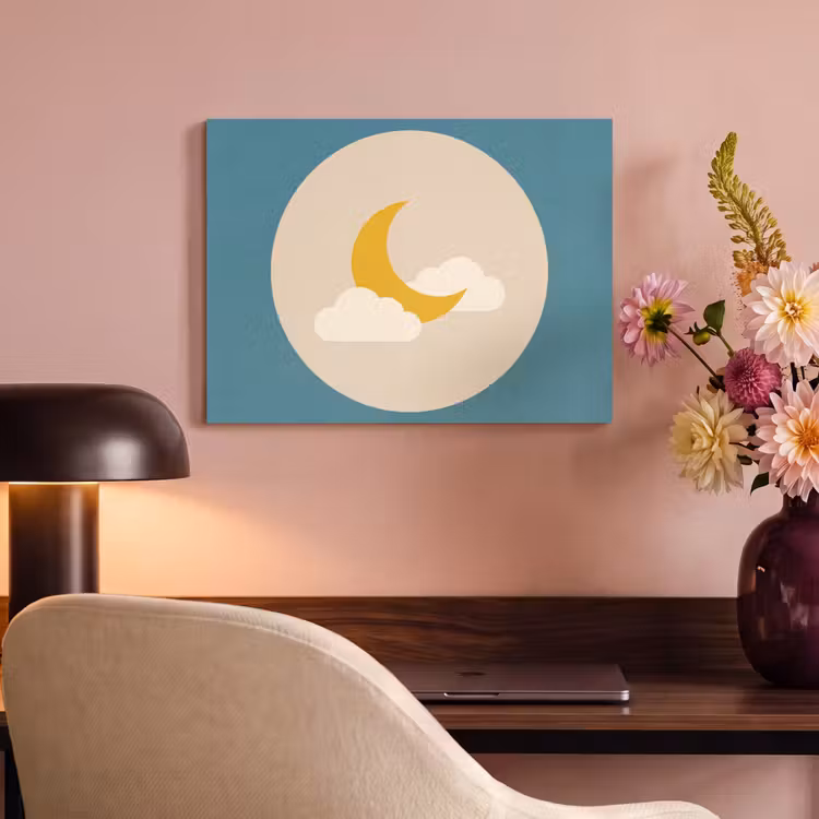 Acoustic Panel - Moon - Clouds - Nature - Abstract - Yellow — 4