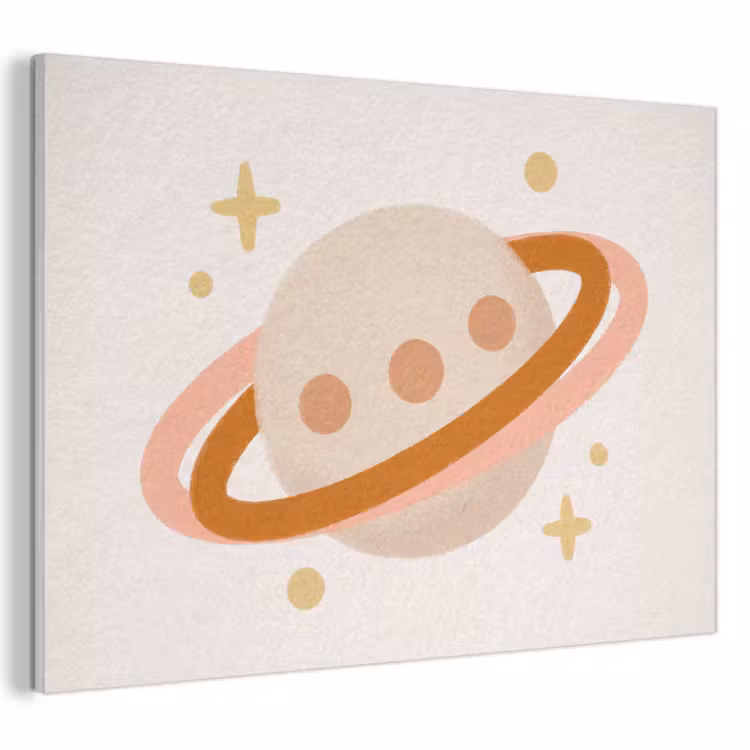 Acoustic Panel - Planet - Rings - Space - Illustration - Beige — 1