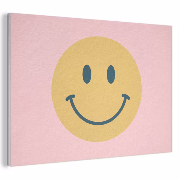 Acoustic Panel - Smiley - Yellow - Pink - Symbol - Minimalist — 1