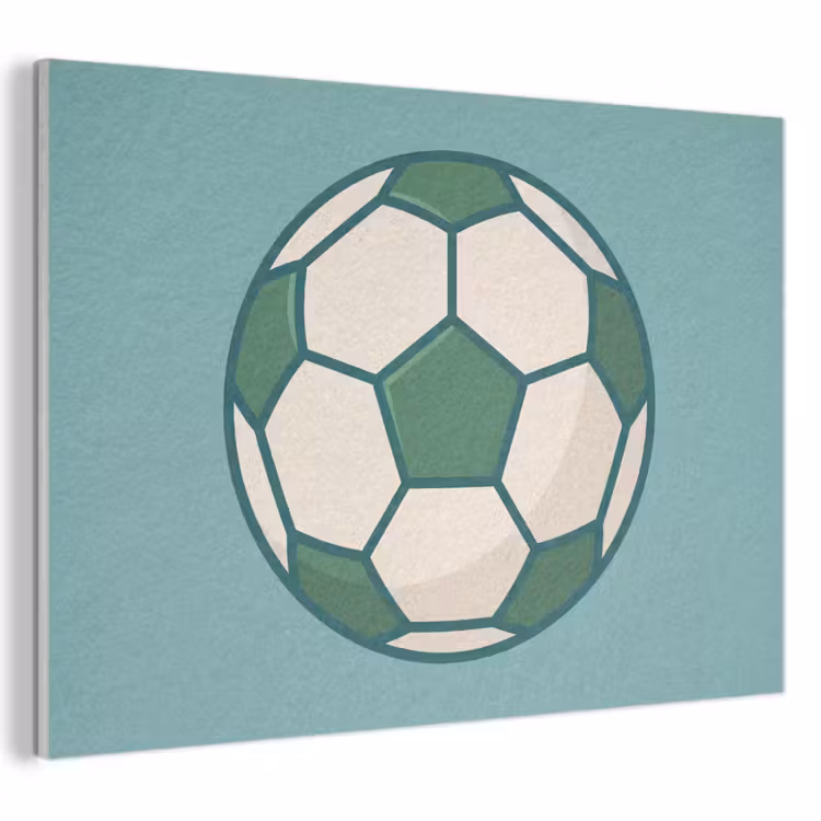 Acoustic Panel - Soccer - Geometric - Sports - Illustration - Blue-green — 1