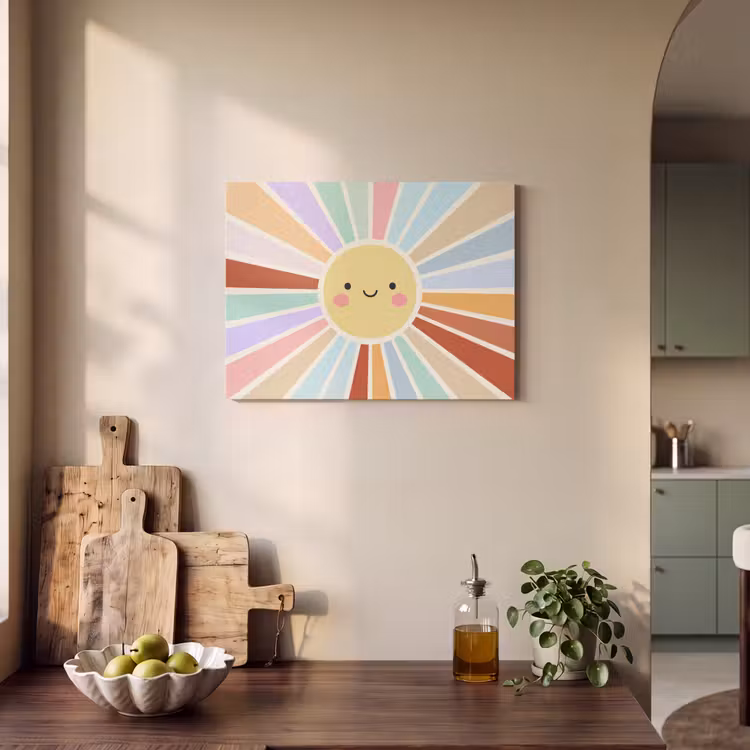 Acoustic Panel - Sun - Rays - Cheerful - Colorful - Abstract — 3
