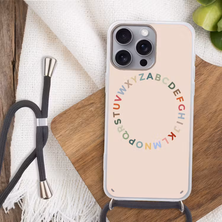 Phone case crossbody - Alphabet - Circle - Educational - Playful - Colorful — 3