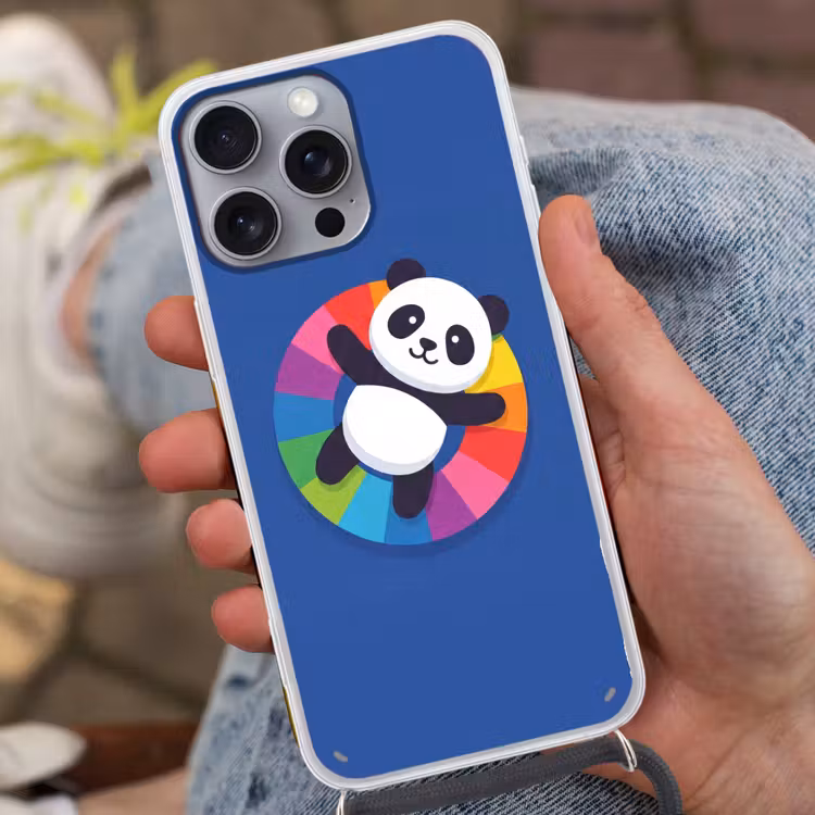 Phone case crossbody - Animals - Cartoon - Colorful - Modern - Playful — 2